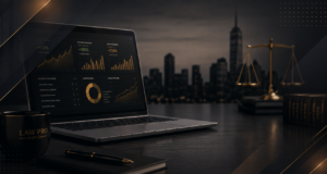 Personal injury SEO company dashboard showing accident keyword rankings, qualified leads, intake tracking, and case growth performance