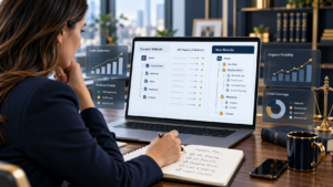 Legal marketing team reviewing a law firm website migration SEO plan